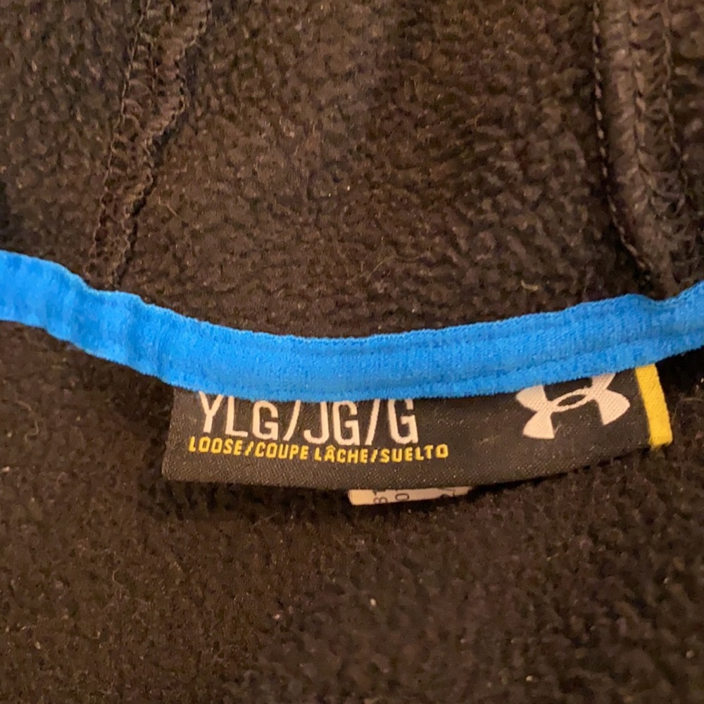 Under Armour Youth Black Fleece Full Zip Hoodie - Picture 7 of 7